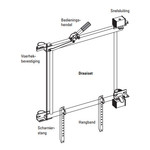 Draaiset veiligheidsvoerhek 2011 met snelsluiting