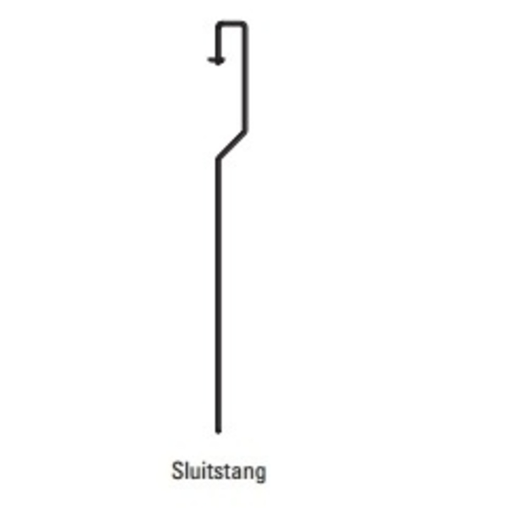 Sluitstang 125 cm, incl. borgpen