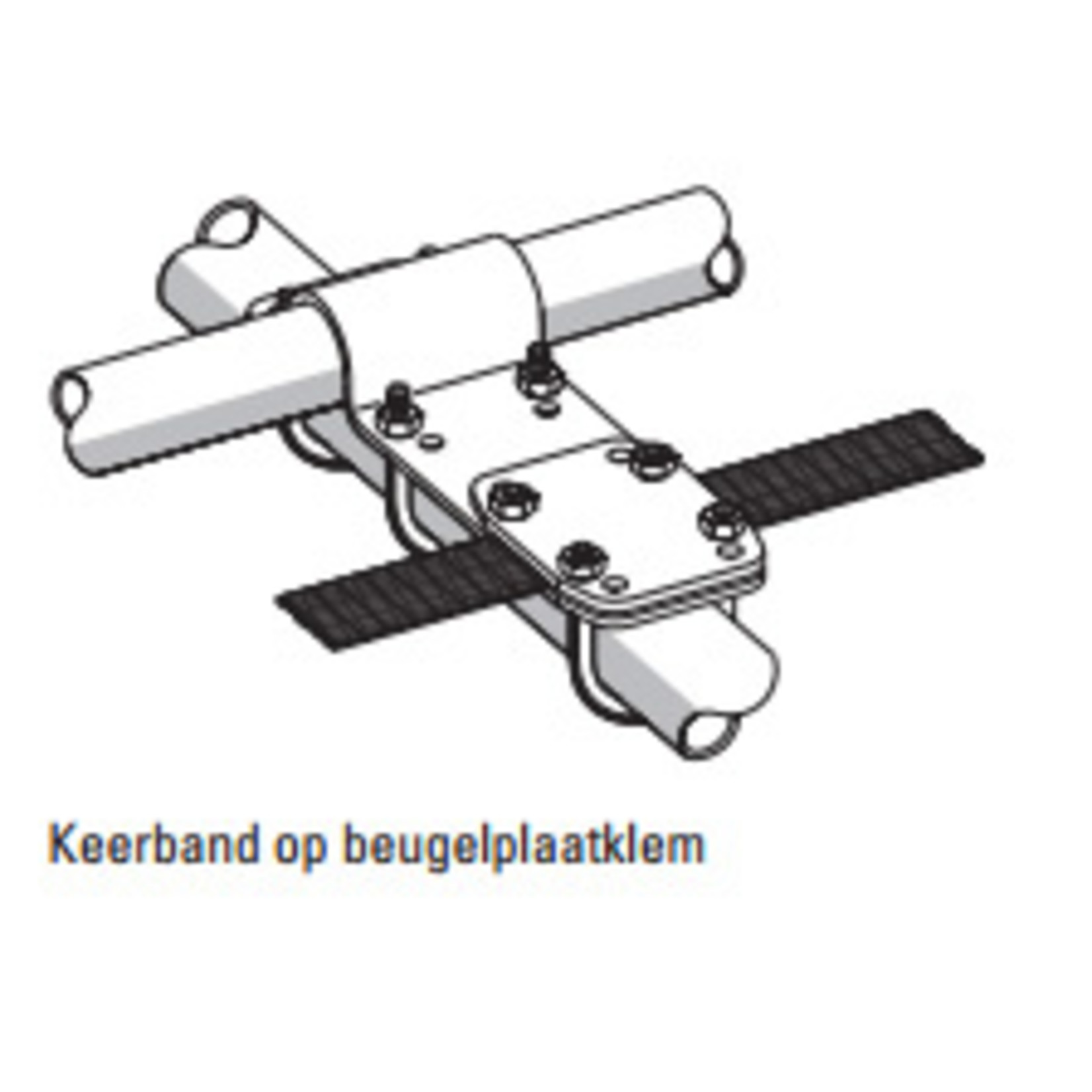 Keerband schoftboom beugelklem 1,5" x 2"