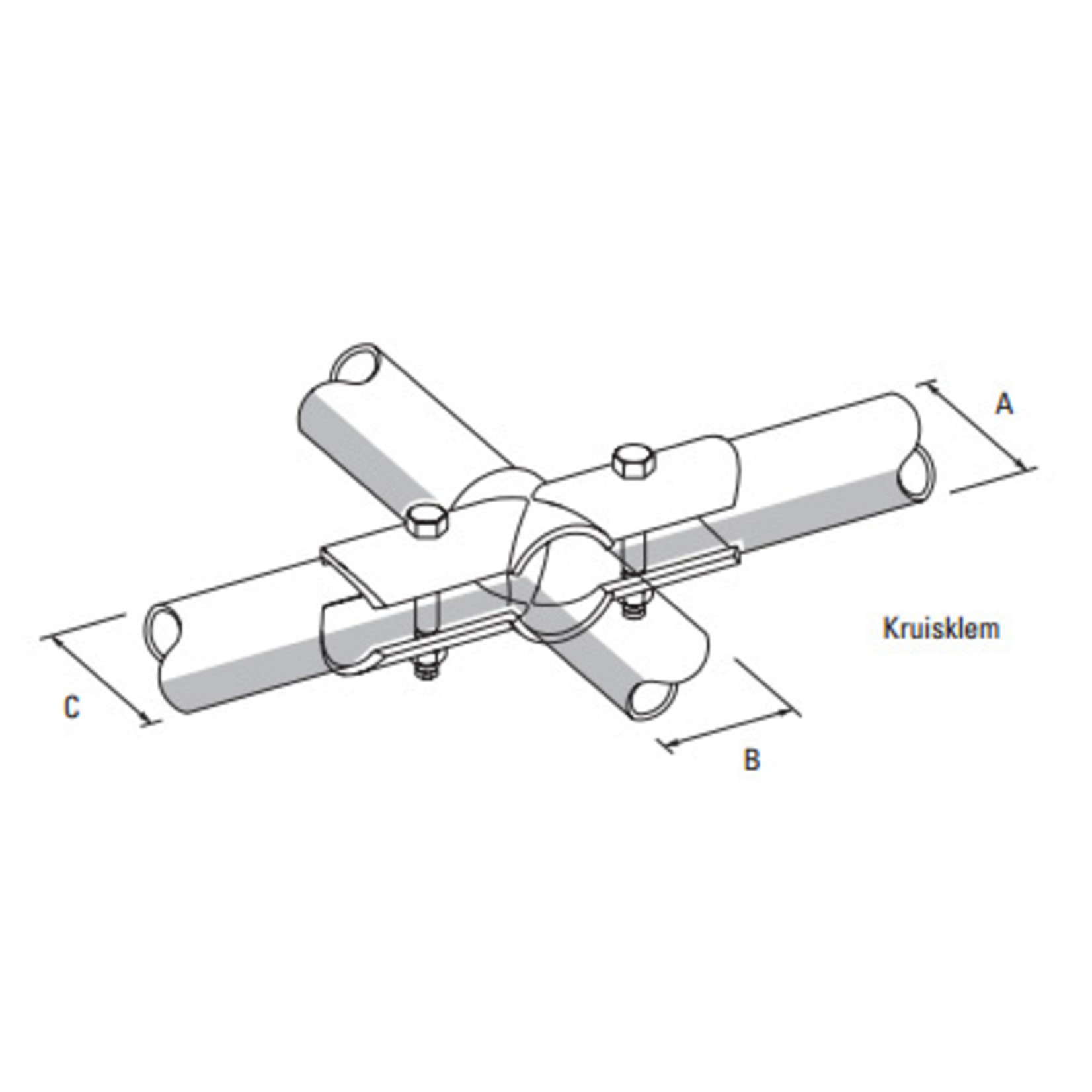 Kruisklem 2" x 2" x 2"