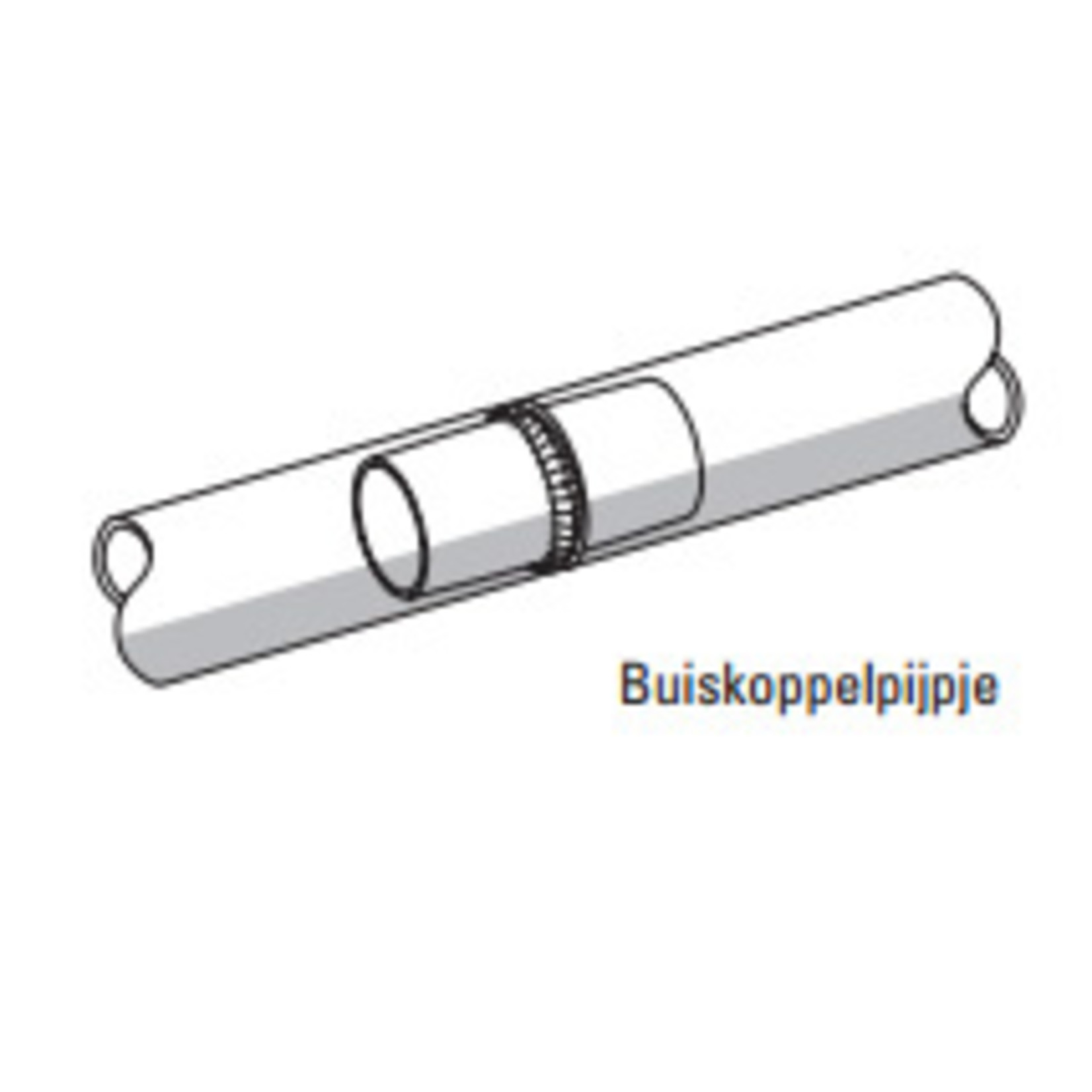 Stalen koppelpijpje voor buis 2,5"