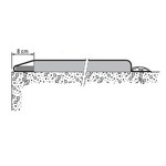 Alu-eindbevestigingsprofiel 180 cm compl.