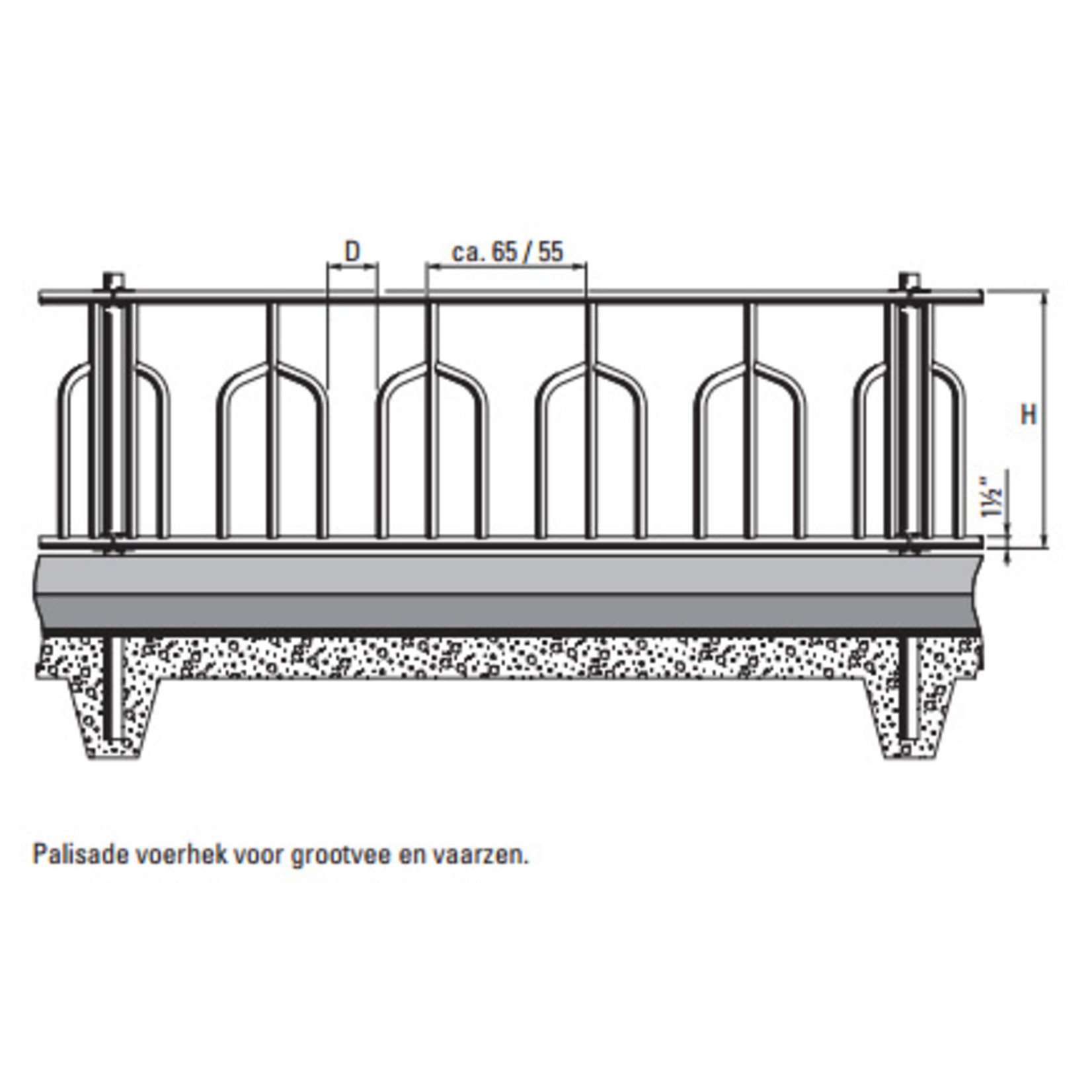 Spinder Voerhek Spinder Palisade voor grootvee