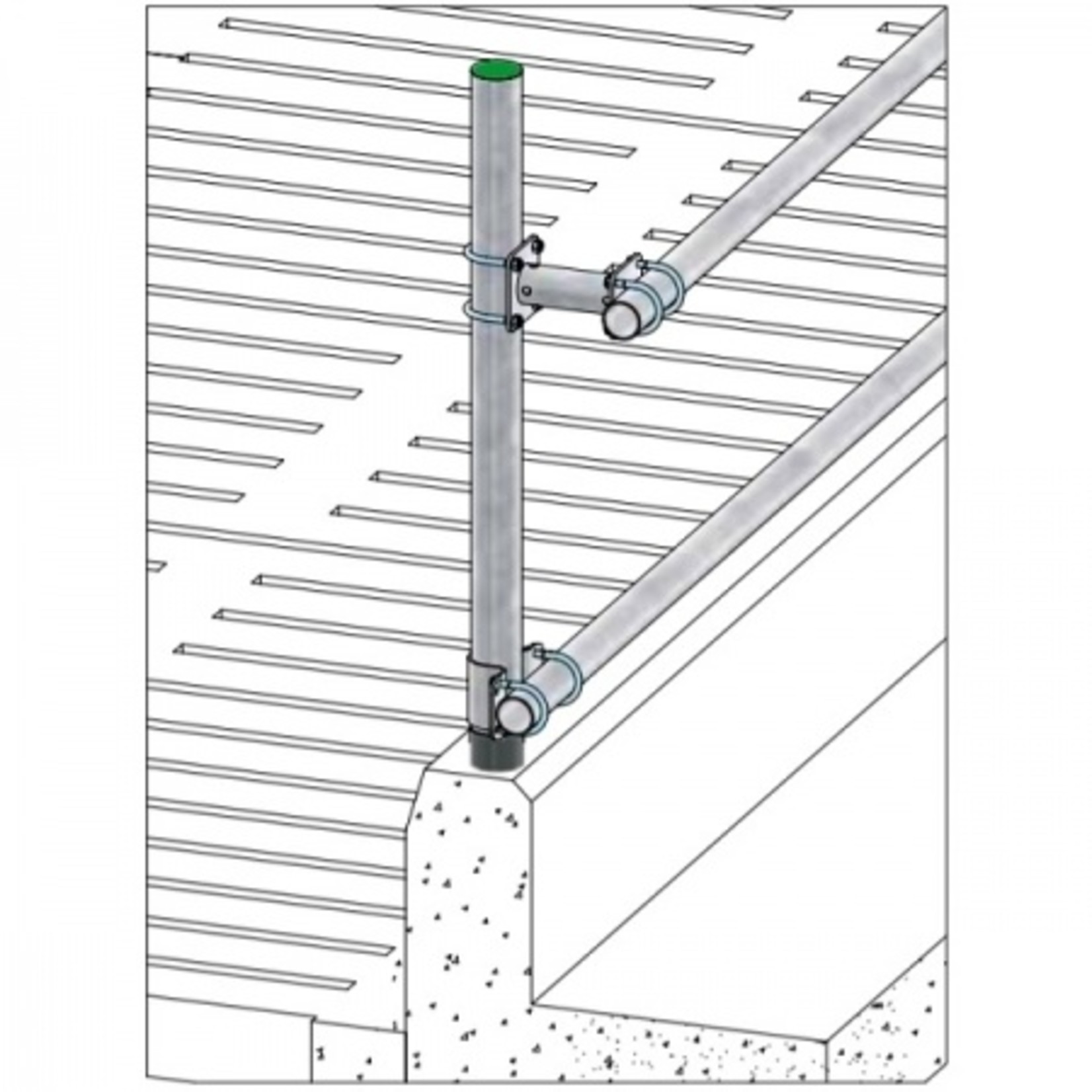 Afstandhouder frontbuis 2"/17 cm - 2,5"