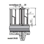 Spinder Voerhek zelfsluitend en verstelbaar Spinder Baseline vaarzen L325 / H95 / VPB55 / 6VP / D15-23