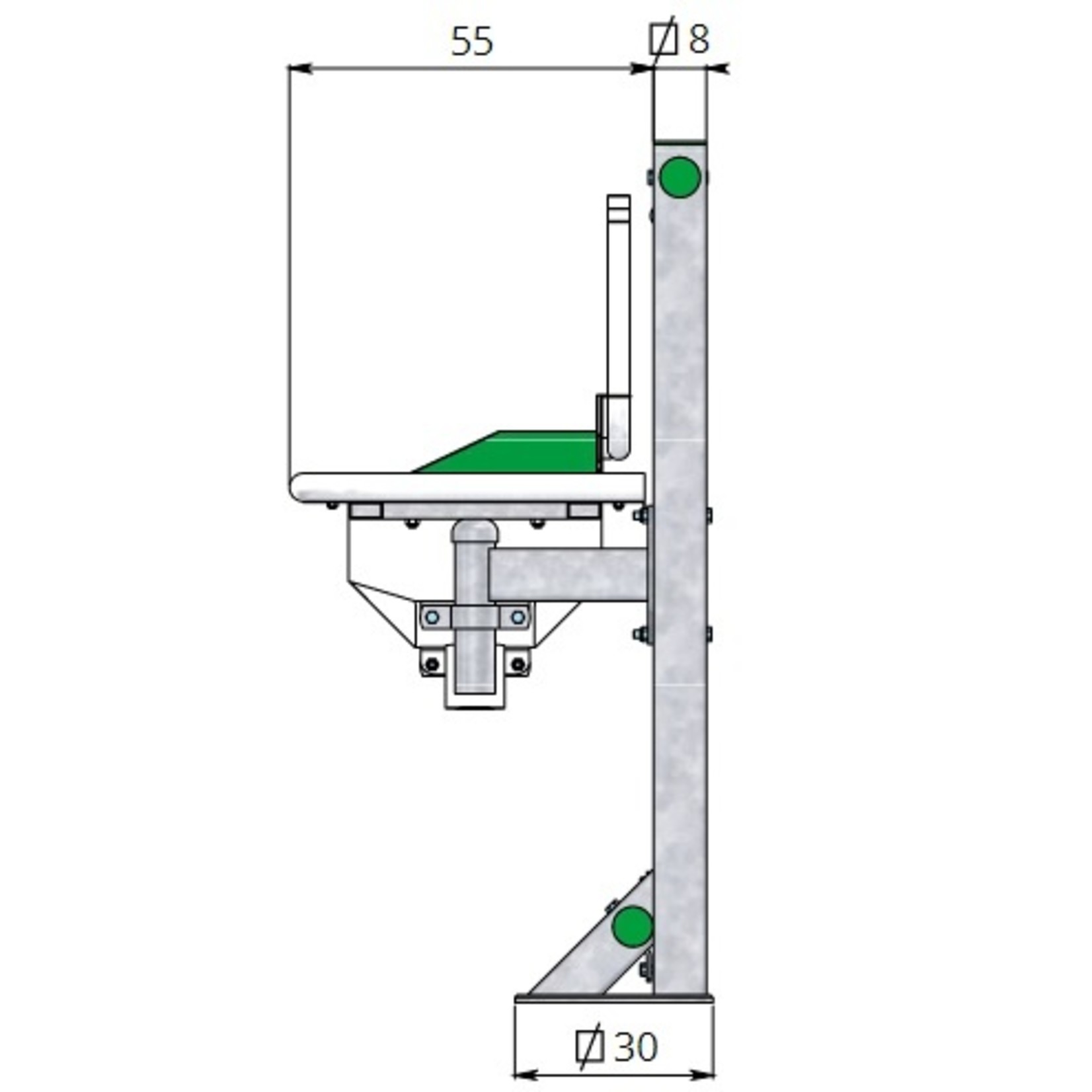 Spinder RVS renovatie drinkbak Spinder Pingo Reno 100 met spatplaat