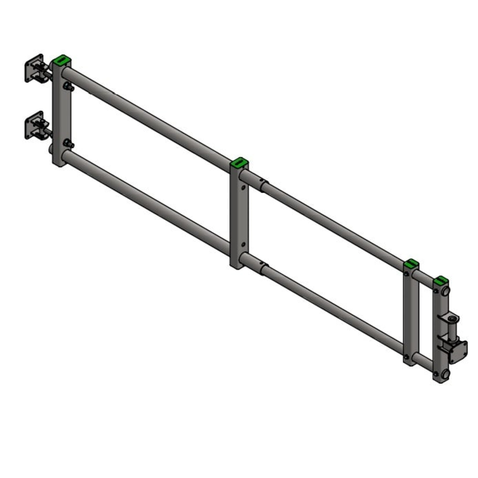 Uitschuifbaar 2 buis afscheidingshek, lengte 250-400 cm