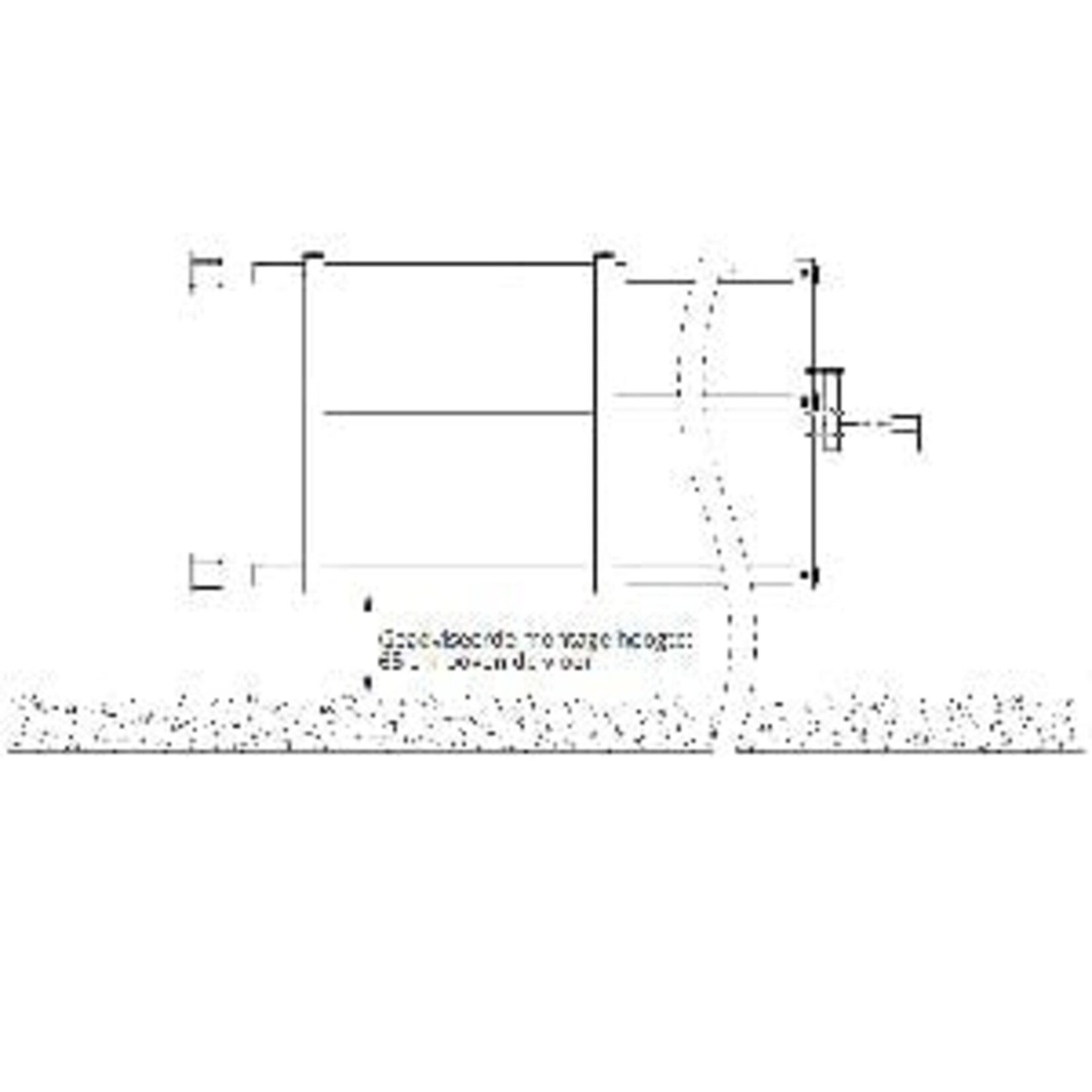 Kort uitschuifhek 3 buis 95-135 cm