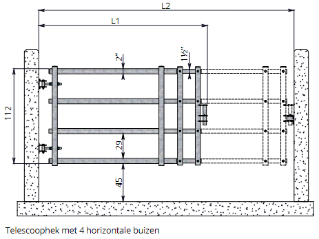 Schuifhek-met-4-horizontale-buizen