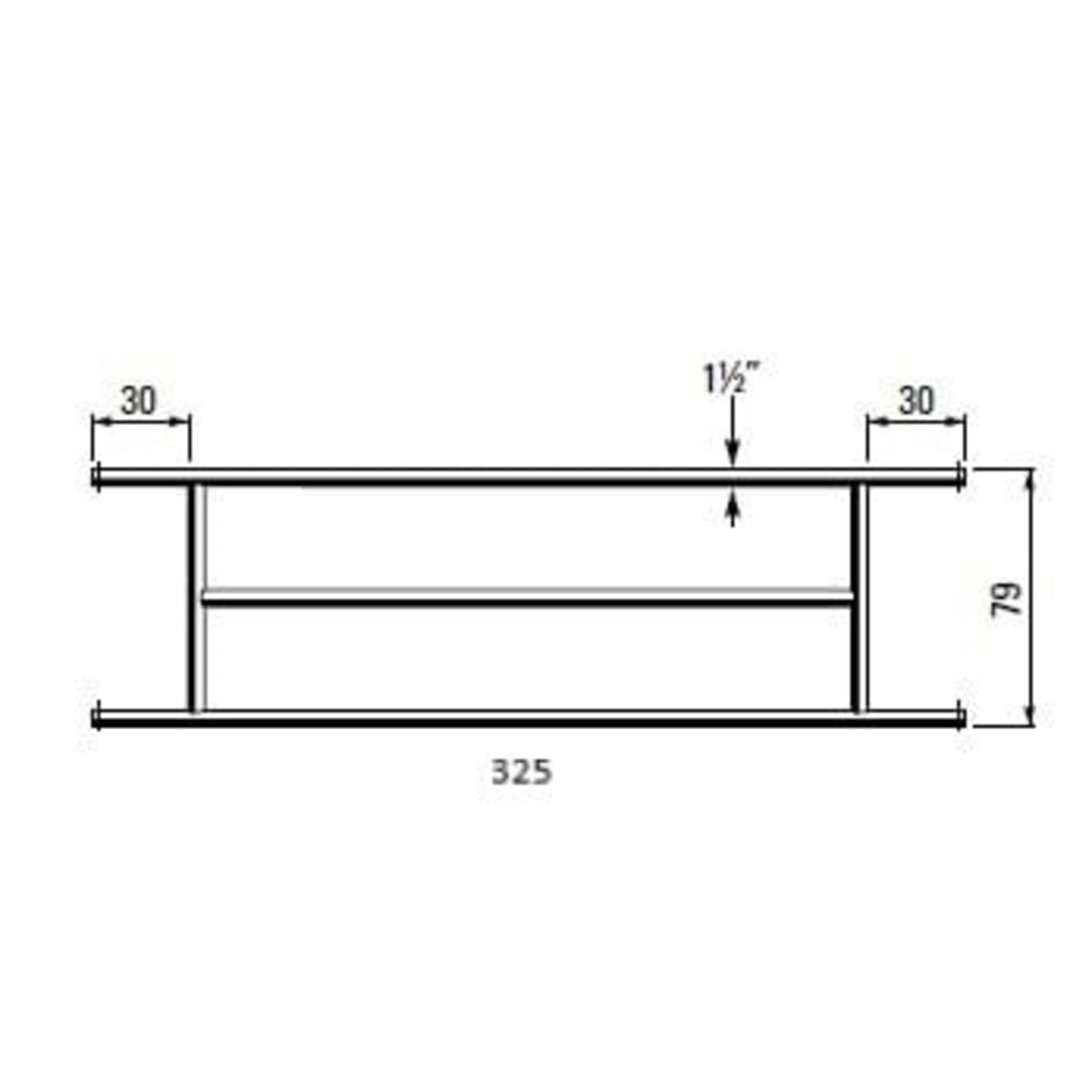 Afscheidingshek voor grootvee 79 cm hoog,  lengte 325 cm