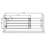 OMKE OMKE instelbaar hek met sluitpen, lengte 500 - 600 cm cm