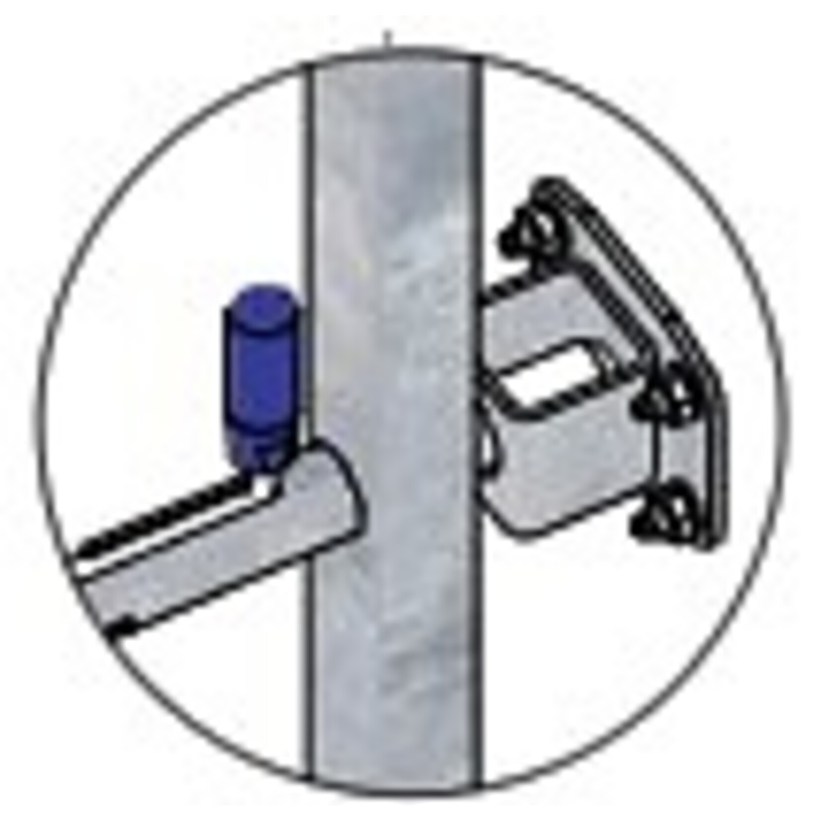 OMKE Omke bevestigingsdeel voor sluitpen 2,5", cpl.