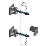 Montageset instelbaar draaipunt M20