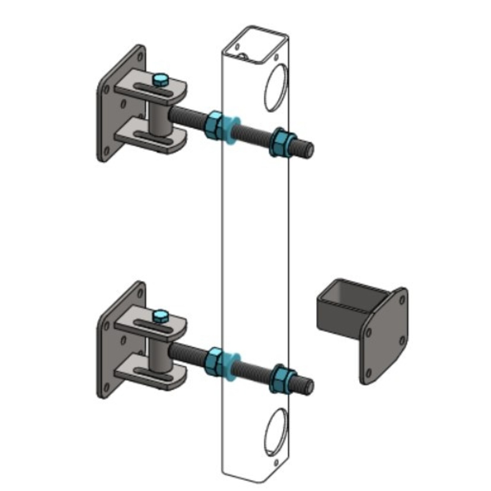 Montageset instelbaar draaipunt M20
