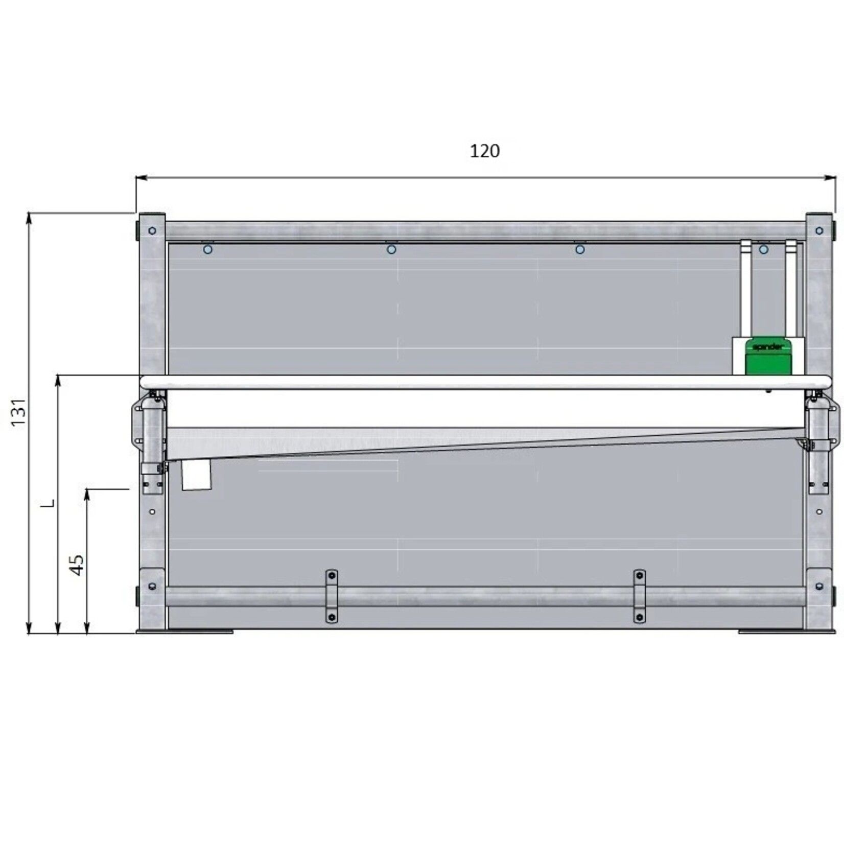 Spinder RVS renovatie drinkbak Spinder Pingo Reno 100 met spatplaat