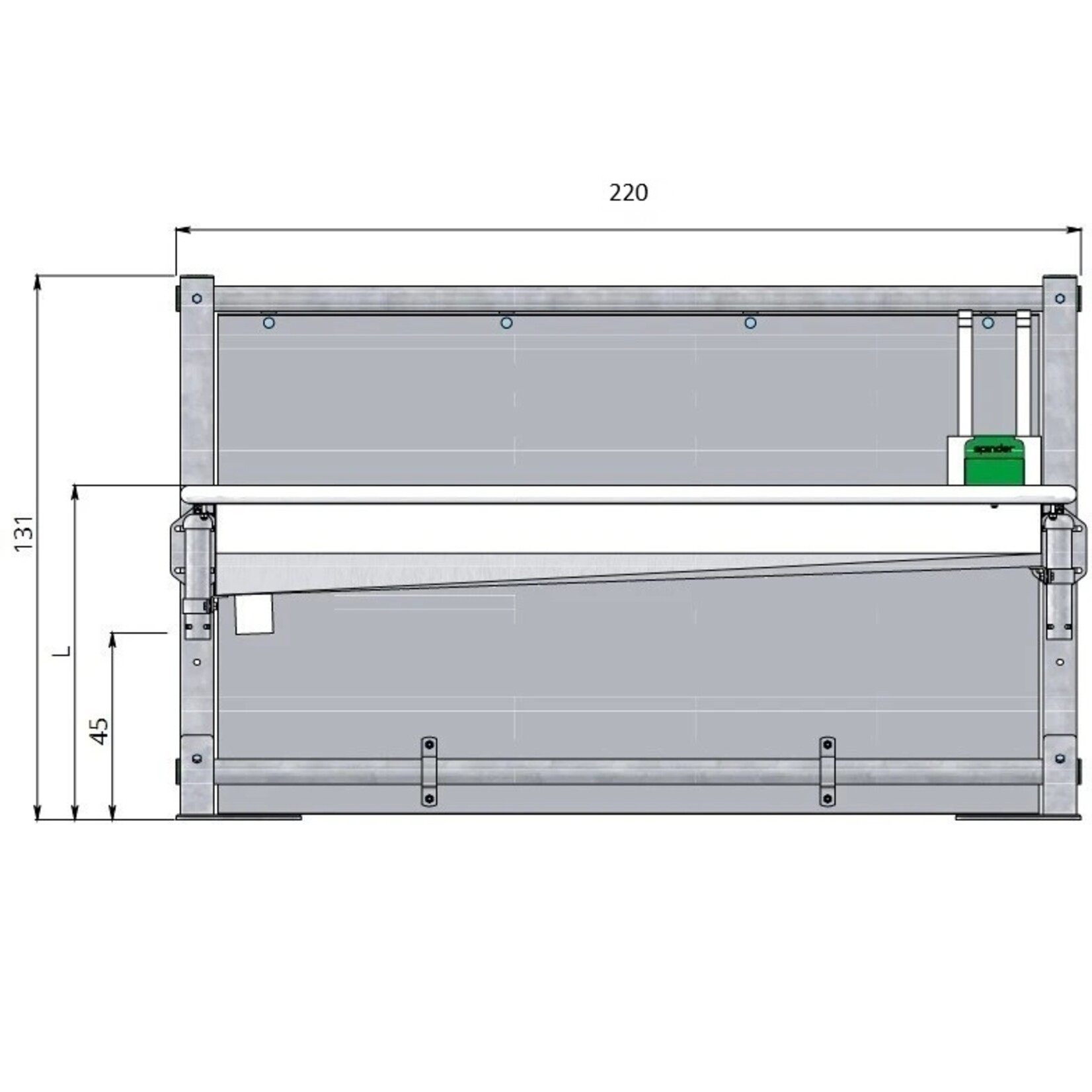 Spinder RVS renovatie drinkbak Spinder Pingo Reno 200 met spatplaat