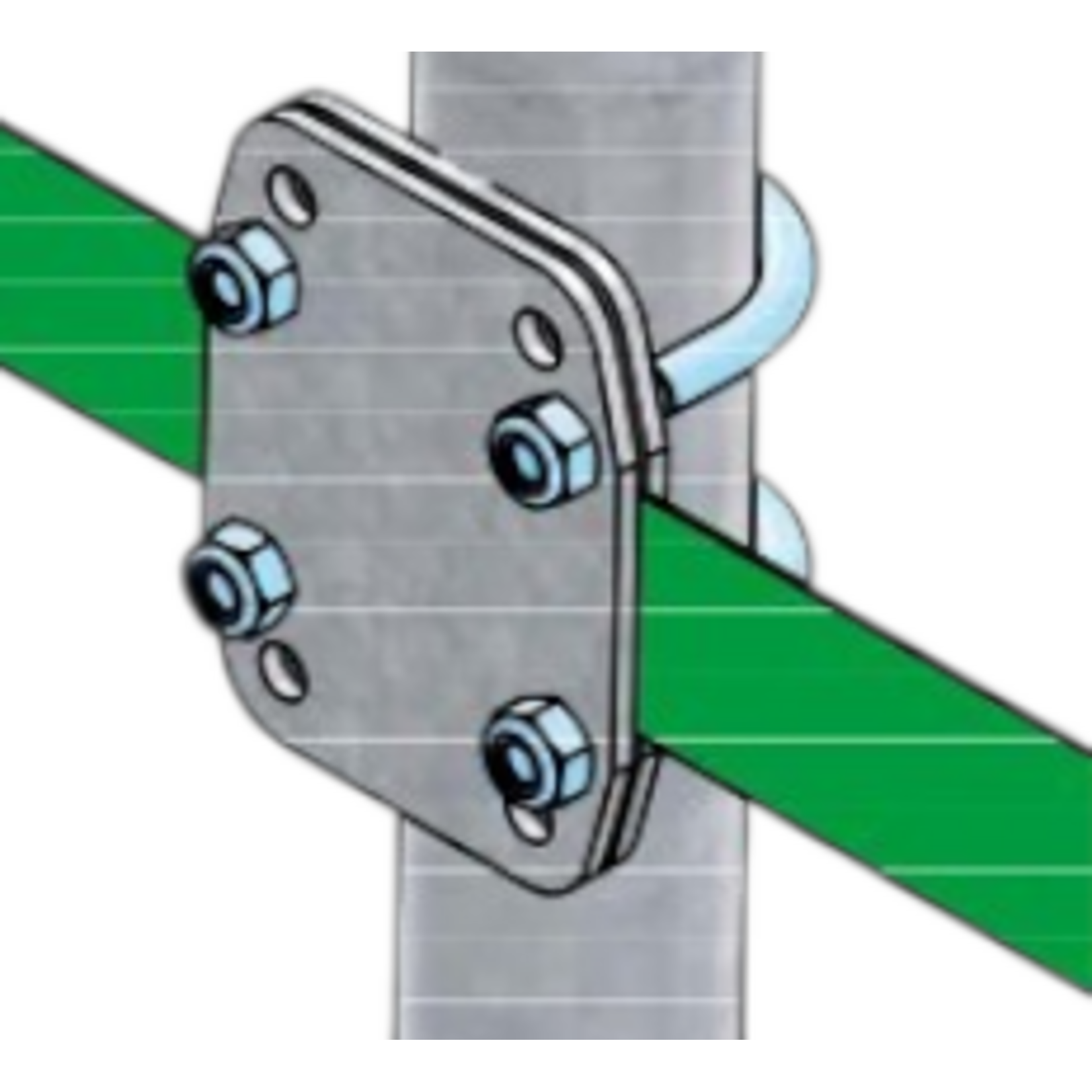 Spinder Klemplaat voor keerband 2½" standpijp
