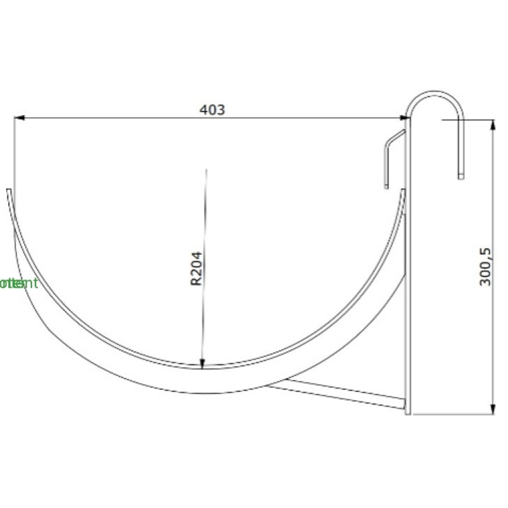 OMKE Omke voergoot voor kalveren – 300 cm, PE met RVS eindkappen
