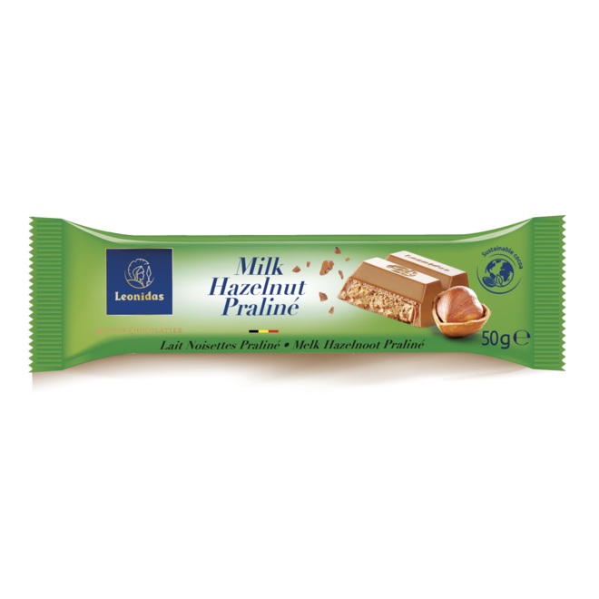 Reep melk hazelnoot praline - 50 gram