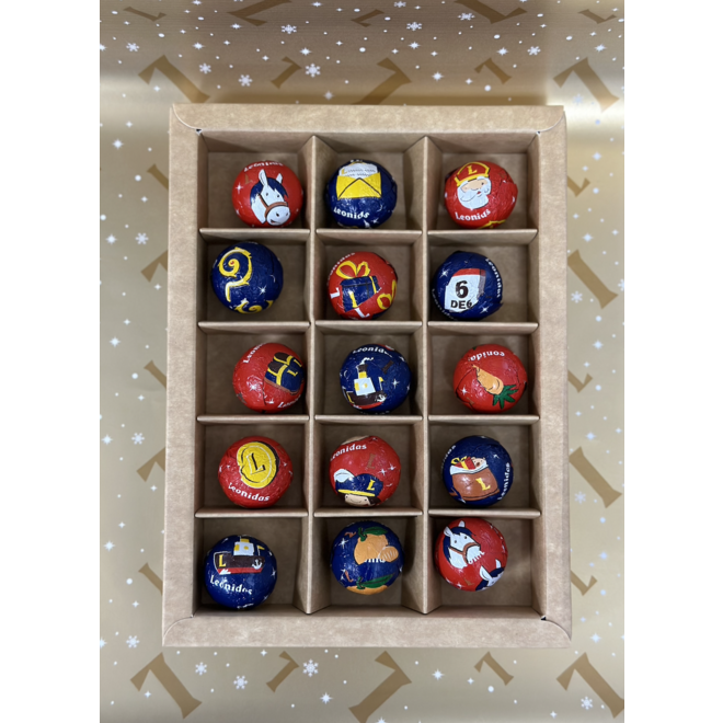 Brievenbus Chocolade - 15 Sinterklaasballetjes