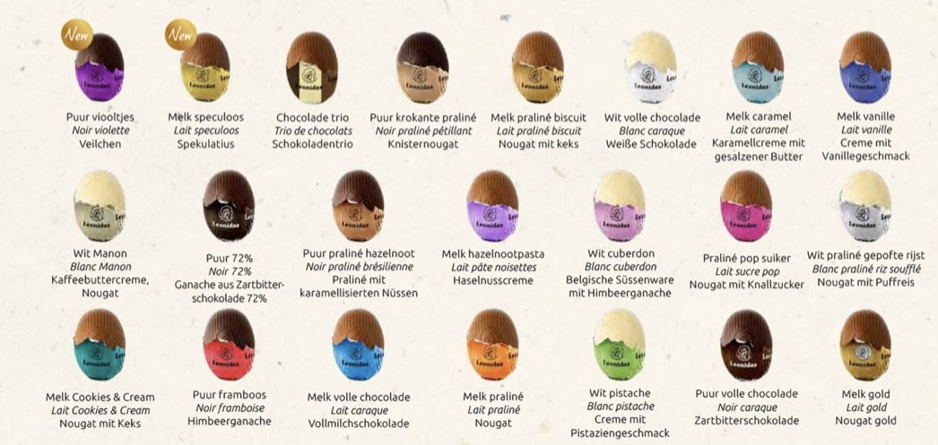 Chocolade paaseieren van Leonidas