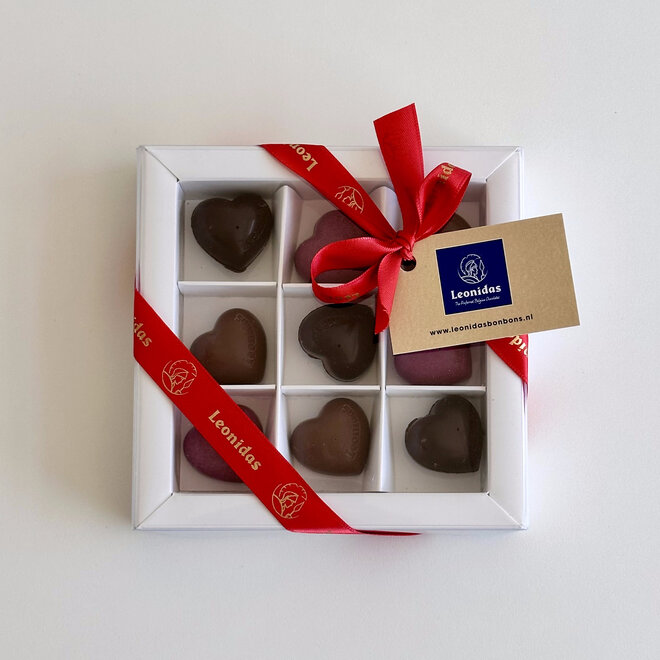 Brievenbus Chocolade - 9 Hartjes