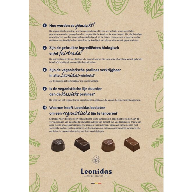 Brievenbus Chocolade - 16 Vegan Bonbons
