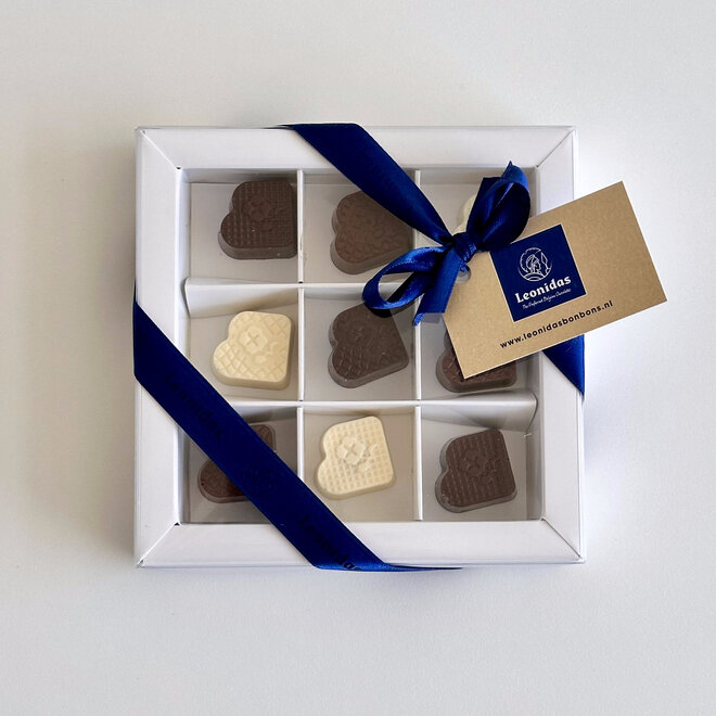 Brievenbus Chocolade - 9 Bonbons verlaagd in suiker