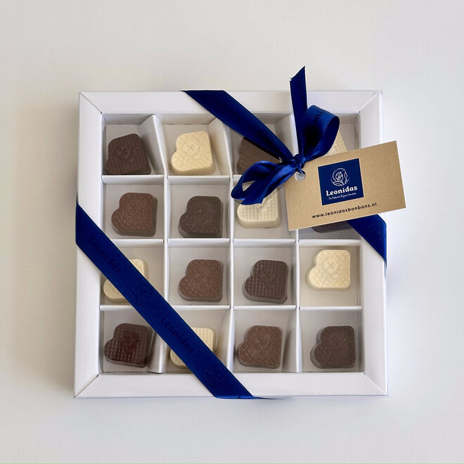 Brievenbus Chocolade - 16 Bonbons verlaagd in suiker