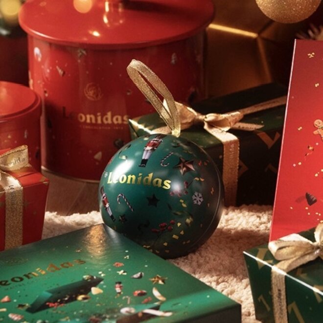 Metalen Kerstbal Groen - 240 gram