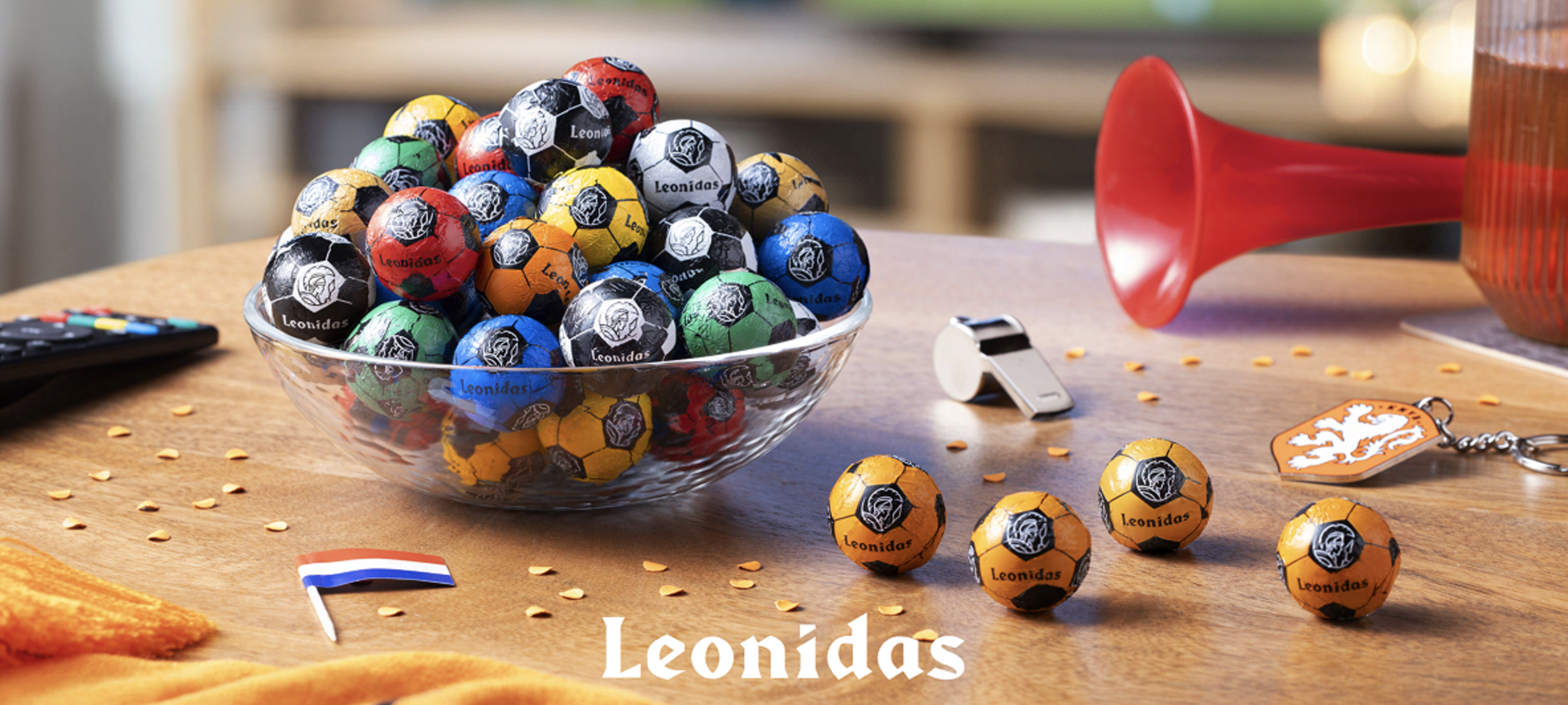 Vier elke goal met de chocolade voetballetjes van Leonidas
