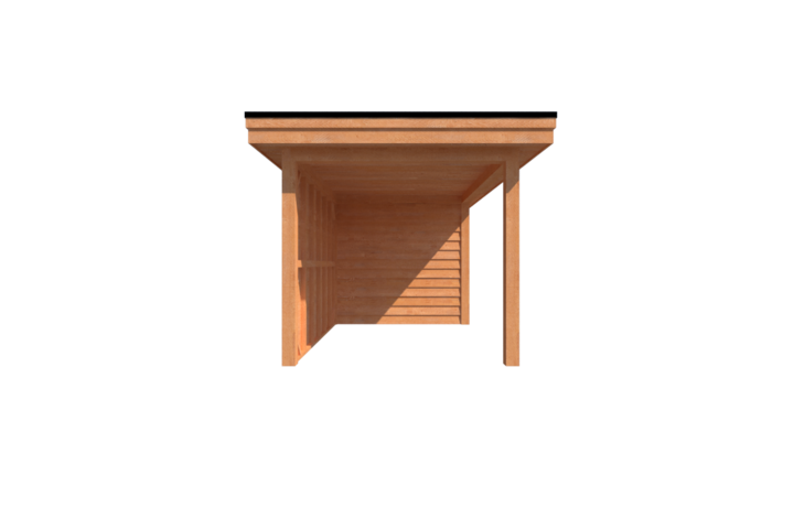 Tuinhuis met veranda plat dak 150 x 250 + 350cm Tuinhuis met veranda plat dak 150 x 250 + 350cm