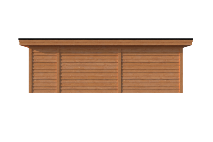 Tuinhuis met veranda plat dak 150 x 250 + 600cm Tuinhuis met veranda plat dak 150 x 250 + 600cm