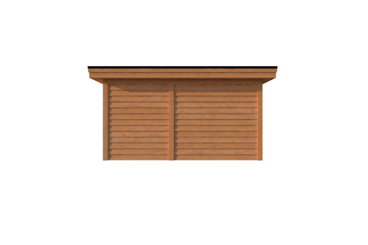 Tuinhuis met veranda plat dak 200 x 250 + 250cm Tuinhuis met veranda plat dak 200 x 250 + 250cm