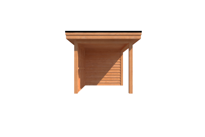 Tuinhuis met veranda plat dak 200 x 250 + 250cm Tuinhuis met veranda plat dak 200 x 250 + 250cm