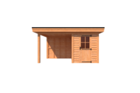 Tuinhuis met veranda plat dak 200 x 250 + 250cm Tuinhuis met veranda plat dak 200 x 250 + 250cm