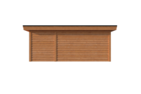 Tuinhuis met veranda plat dak 200 x 250 + 400cm