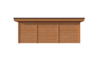 Tuinhuis met veranda plat dak 200 x 250 + 450cm Tuinhuis met veranda plat dak 200 x 250 + 450cm