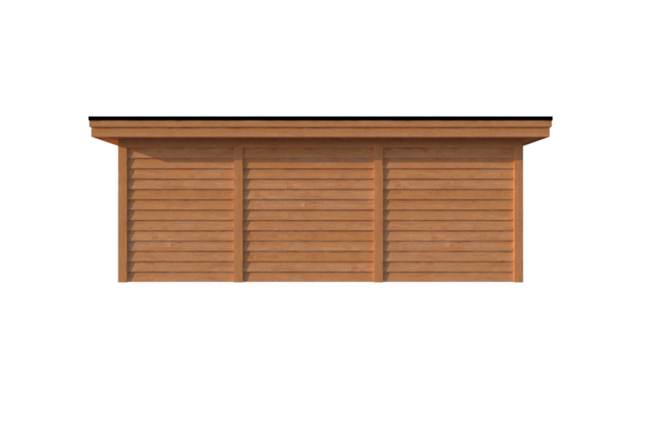 Tuinhuis met veranda plat dak 200 x 250 + 450cm Tuinhuis met veranda plat dak 200 x 250 + 450cm