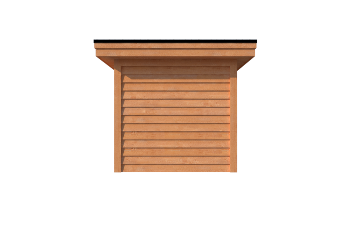 Tuinhuis met veranda plat dak 200 x 250 + 500cm Tuinhuis met veranda plat dak 200 x 250 + 500cm