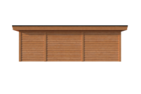 Tuinhuis met veranda plat dak 200 x 250 + 550cm