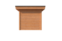 Tuinhuis met veranda plat dak 200 x 250 + 550cm