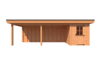 Tuinhuis met veranda plat dak 200 x 250 + 600cm Tuinhuis met veranda plat dak 200 x 250 + 600cm