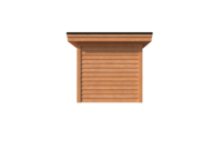 Tuinhuis met veranda plat dak 250 x 250 + 300cm