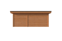 Tuinhuis met veranda plat dak 250 x 250 + 350cm Tuinhuis met veranda plat dak 250 x 250 + 350cm