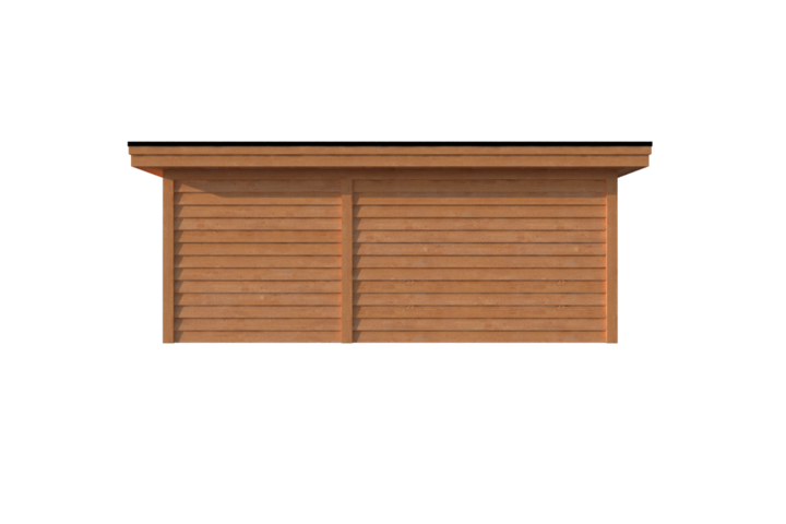 Tuinhuis met veranda plat dak 250 x 250 + 350cm Tuinhuis met veranda plat dak 250 x 250 + 350cm