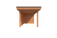 Tuinhuis met veranda plat dak 250 x 250 + 350cm Tuinhuis met veranda plat dak 250 x 250 + 350cm