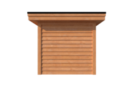 Tuinhuis met veranda plat dak 250 x 250 + 450cm