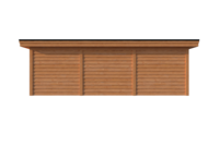 Tuinhuis met veranda plat dak 250 x 250 + 500cm