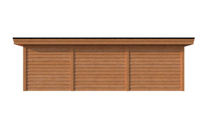 Tuinhuis met veranda plat dak 250 x 250 + 550cm Tuinhuis met veranda plat dak 250 x 250 + 550cm